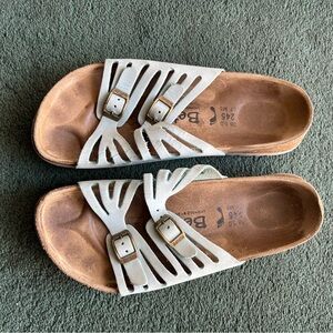 Birkenstock light blue leather